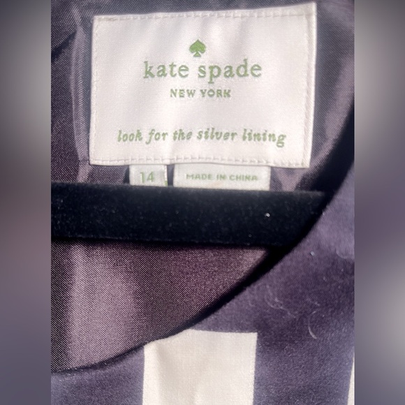 Kate Spade Black and Cream Grid printed cotton blend Trendy Style Midi Dress 14 - Picture 4 of 5